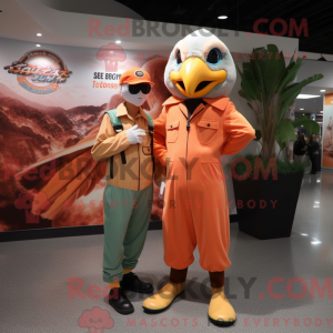 Peach Hawk-maskotdraktfigur...