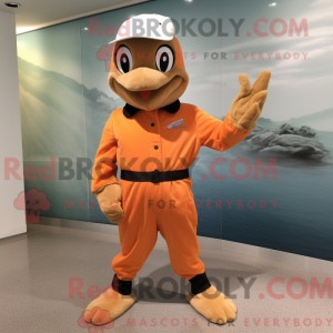 Peach Hawk mascot costume...