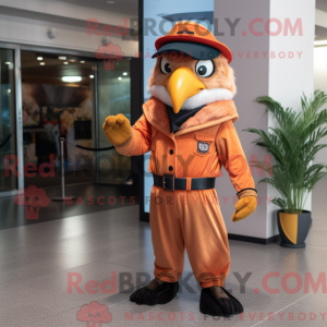 Peach Hawk-maskotdraktfigur...