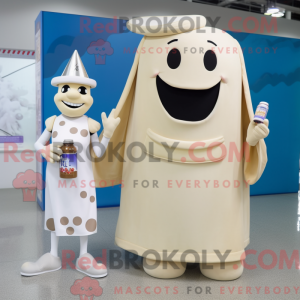 Beige Bottle Of Milk mascot...