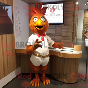 Rust Rooster mascot costume...