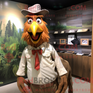 Rust Rooster mascot costume...