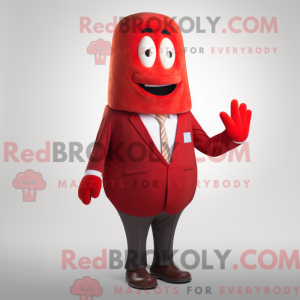 Red Aglet mascot costume...