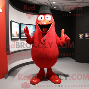 Red Aglet mascot costume...