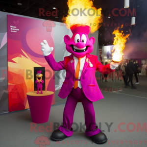 Magenta Fire Eater mascot...