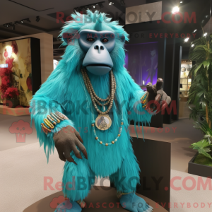 Turquoise Baboon mascot...