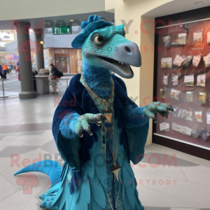 Cyan Utahraptor w kostiumie...