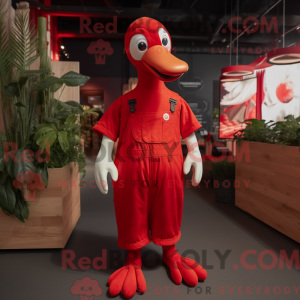 Red Swans mascot costume...