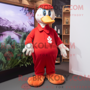 Red Swans mascot costume...