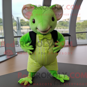 Lime Green Armadillo mascot...