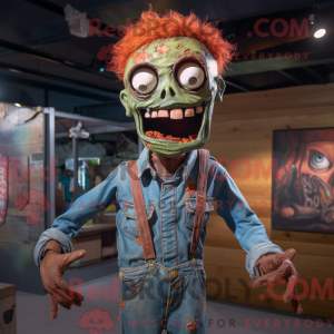 Rust Zombie maskot kostume...