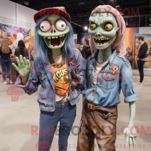 Rust Zombie mascot costume...