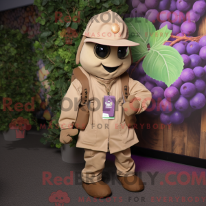 Tan Grape mascot costume...