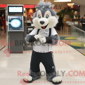 Gray Skunk mascot costume...