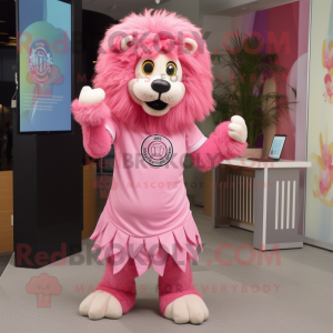 Pink Tamer Lion mascotte...