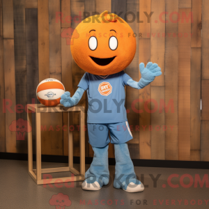Orange Handball Ball mascot...