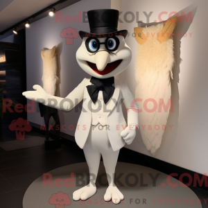 Cream Harpy mascot costume...