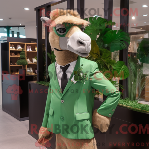 Postava maskota zeleného...