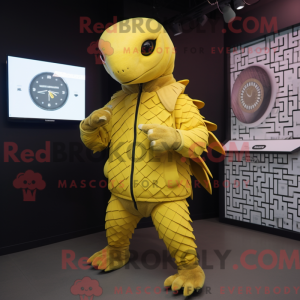 Yellow Pangolin mascot...