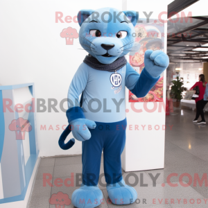 Sky Blue Panther mascot...