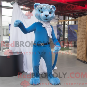 Sky Blue Panther maskot...