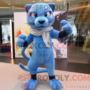 Sky Blue Panther mascot...