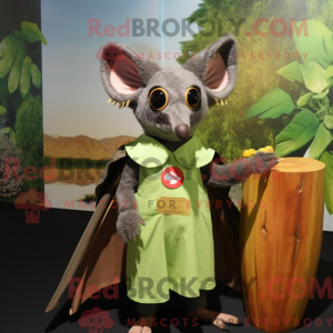 Olive Fruit Bat mascot...