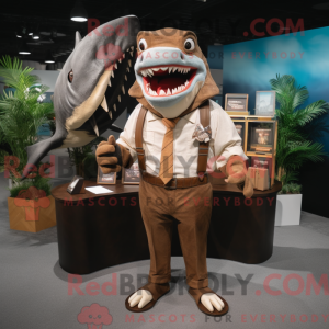 Brown Megalodon mascot...