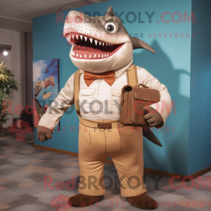Brun Megalodon maskot...