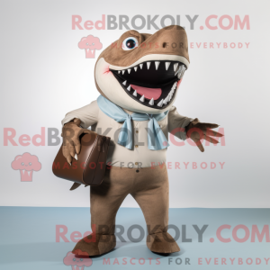 Brun Megalodon maskot...