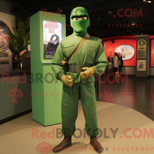 Grøn Gi Joe maskot kostume...