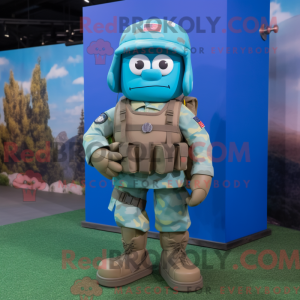 Cyan American Soldier...