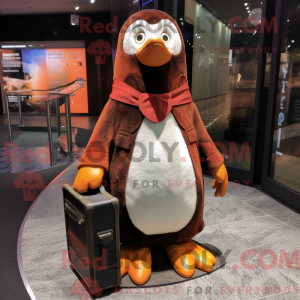 Rust Penguin mascot costume...