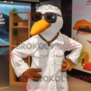 Brown Gull mascot costume...