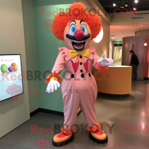 Peach Evil Clown mascot...