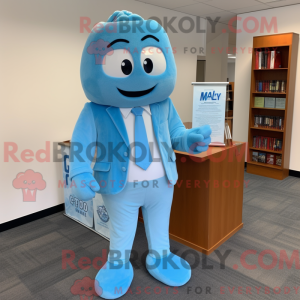 Sky Blue Attorney mascot...