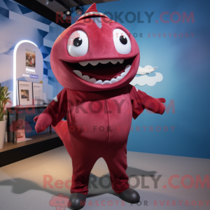 Maroon Tuna mascot costume...