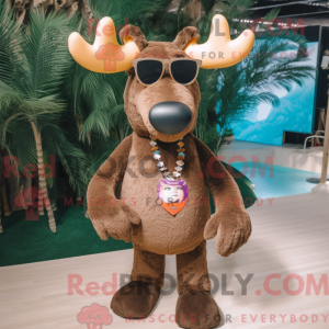 Brun Moose maskot kostume...