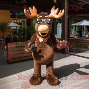 Brun Moose maskot kostume...