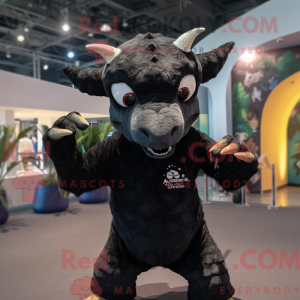 Black Triceratops mascot...