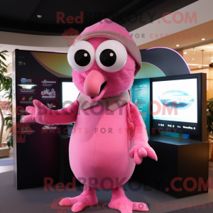Pink Kiwi Maskottchen...