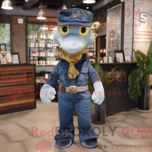 Navy Python maskot kostyme...