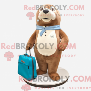 Brown Seal maskot kostyme...