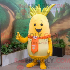 Gul gulerod maskot kostume...