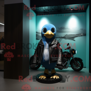 Máscara de pinguim ciano...