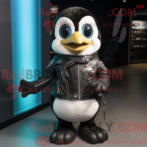 Máscara de pinguim ciano...
