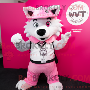 Pink Say Wolf maskot...