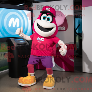 Magenta Gyro mascot costume...