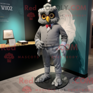 Gray Owl maskot kostume...
