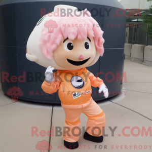 Peach Astronaut Maskottchen...
